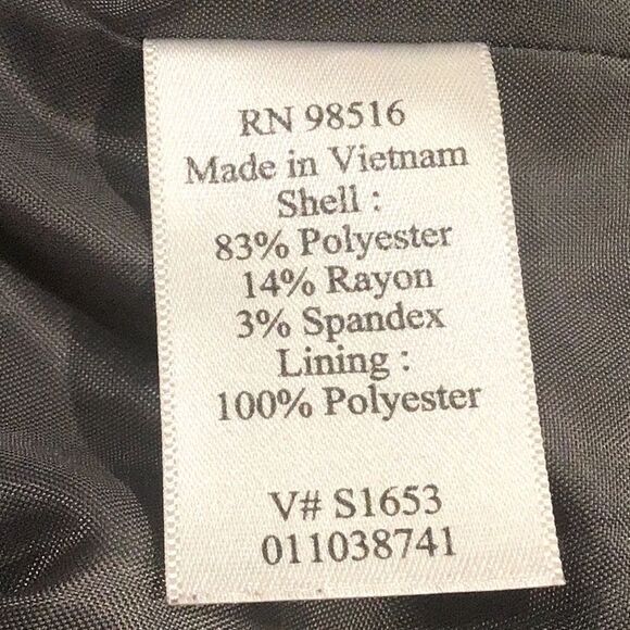 Coldwater Creek Gray Floral Pattern Velvet Trim Long Statement Blazer Jacket - Picture 15 of 16